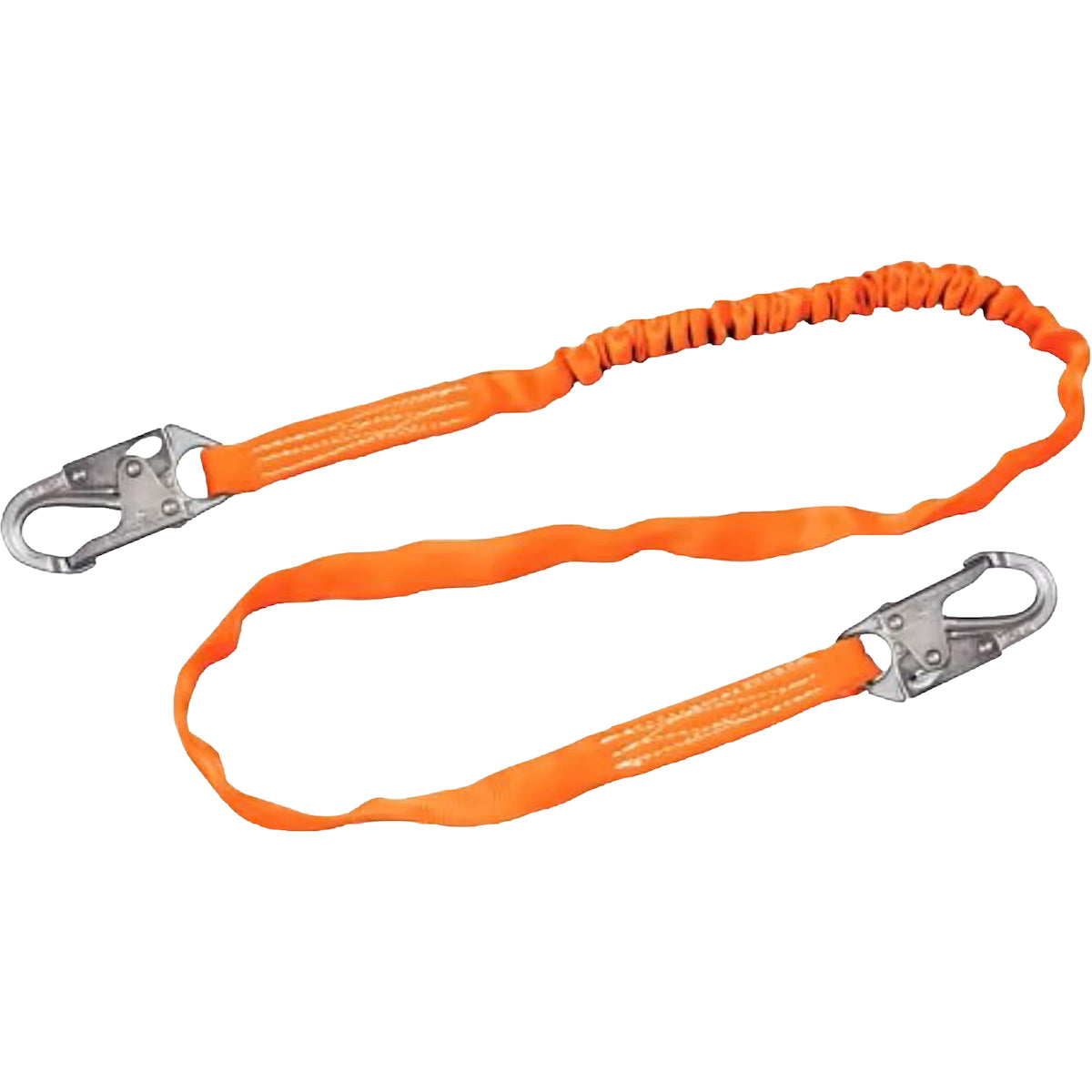 Miller® T5111-Z7 Single Leg Tubular Shock-Absorbing Web Lanyard, with Locking Snap Hooks