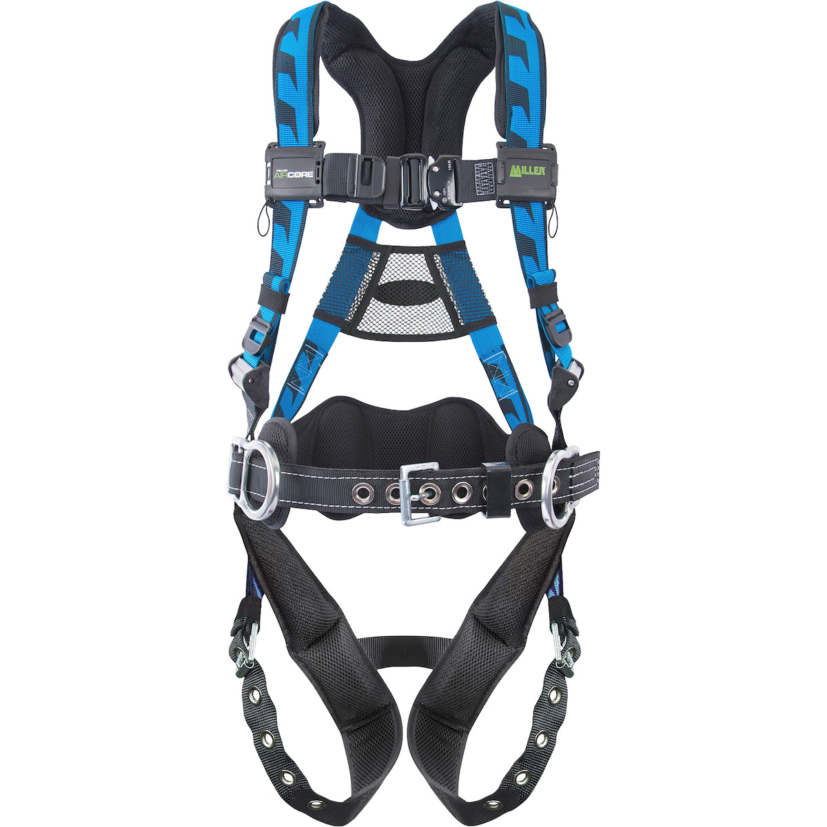 Miller® ACA-TB Premium Breathable Full-Body Harness, with Lightweight Aluminum Hardware, 5 Points of Adjustment, with Back D-Ring, and Quick-Connect Chest Buckle & Tongue Leg Buckles
