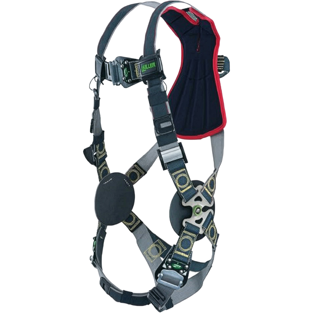 Miller® RKNAR-QC Arc-Rated Premium Full-Body Harness with Kevlar® / Nomex® DualTech™ Webbing, 5 Points of Adjustment, with Back D-Ring, and Sub-Pelvic Strap with Quick-Connect Chest & Leg Buckles