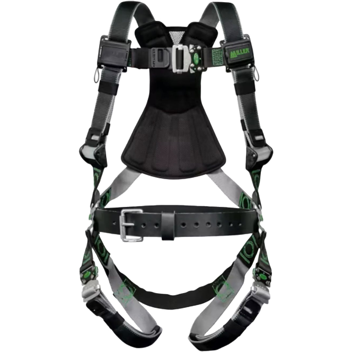Miller® RKN-QC Welder's Premium Full-Body Harness with Kevlar® / Nomex® DualTech™ Webbing, 5 Points of Adjustment, with Back D-Ring, and Quick-Connect Chest & Leg Buckles