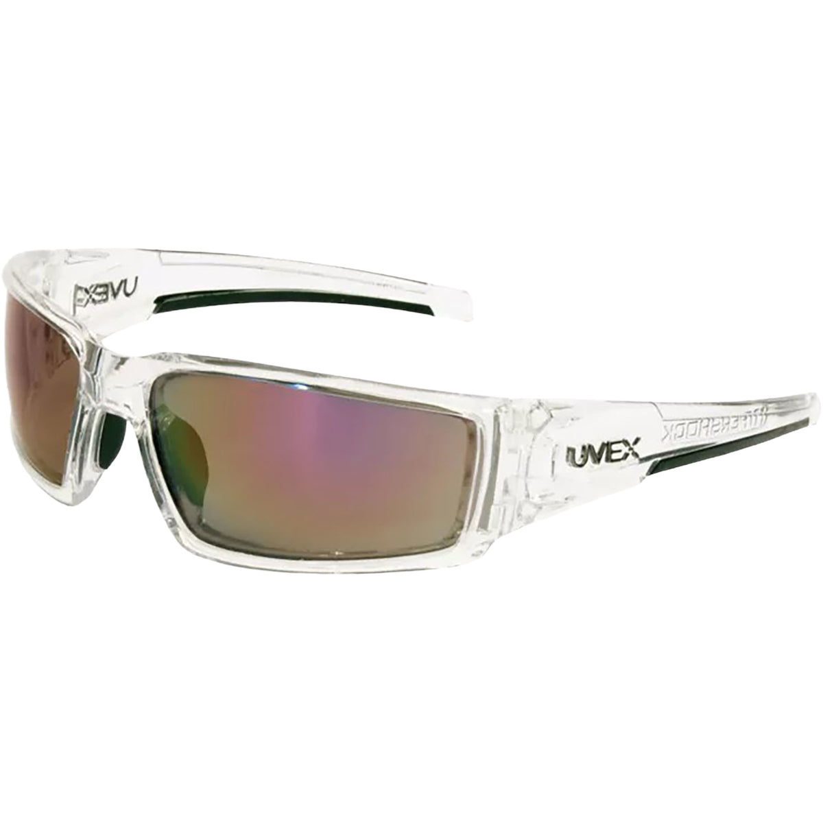 UVEX S2974 Safety Glasses Red Mirror Lens Brown