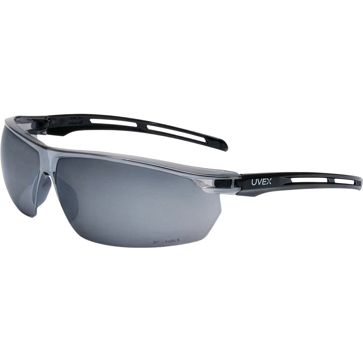 UVEX S4043 Safety Glasses Silver Mirror Anti-Fog Black