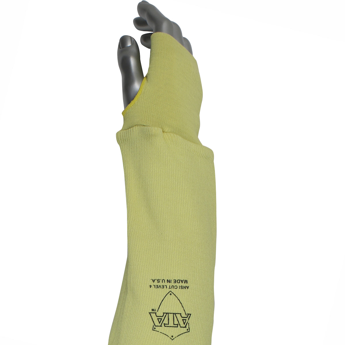 Kut Gard S-2X1-H Cut Resistant Sleeve ATA Aramid Yellow