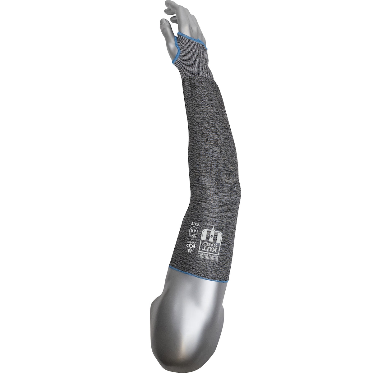 Kut Gard S13ECO/PE5-T Cut Resistant Sleeve Dyneema Diamond Thumb Hole Gray