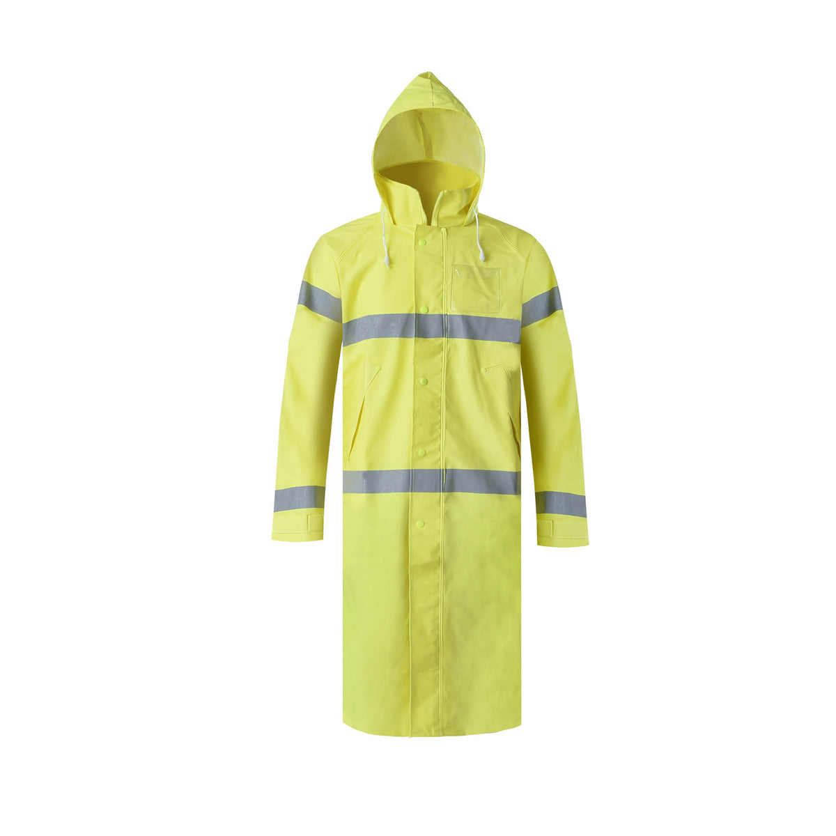 Brite Safety Style 5214 FR Safety Raingear | Hi Vis Raincoat with Hood | Waterproof | Flame Resistant | ANSI 107 Class 3 Compliant