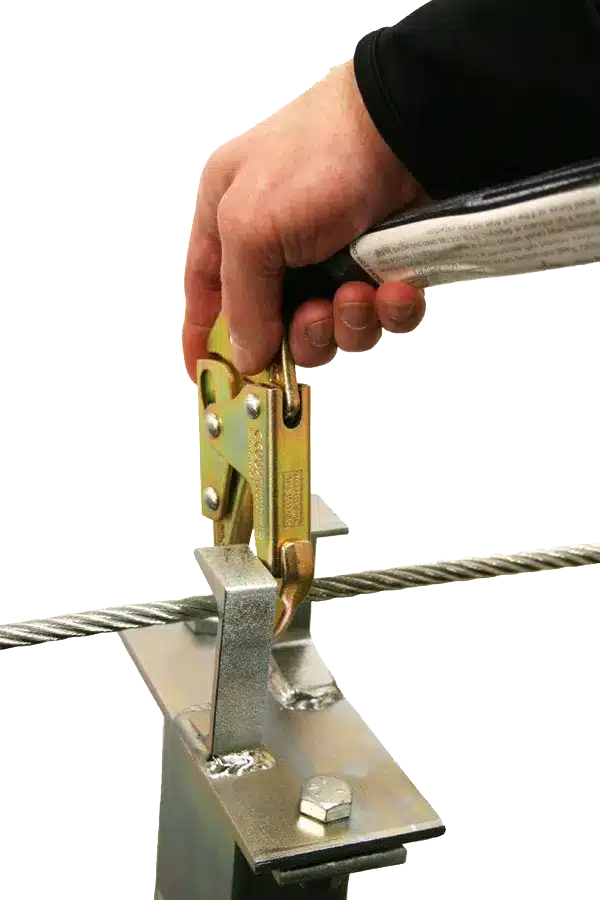 French Creek TRV-C-PASS horizontal lifeline system Meets or exceeds OSHA & ANSI requirements