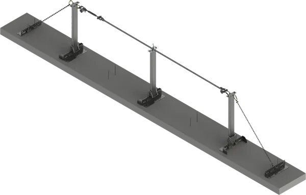 French Creek TRV120C Horizontal Lifeline System Concrete