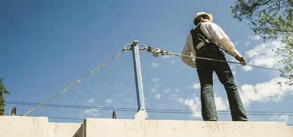 French Creek Horizontal Lifeline System 120 Ft Concrete Base TRV120C