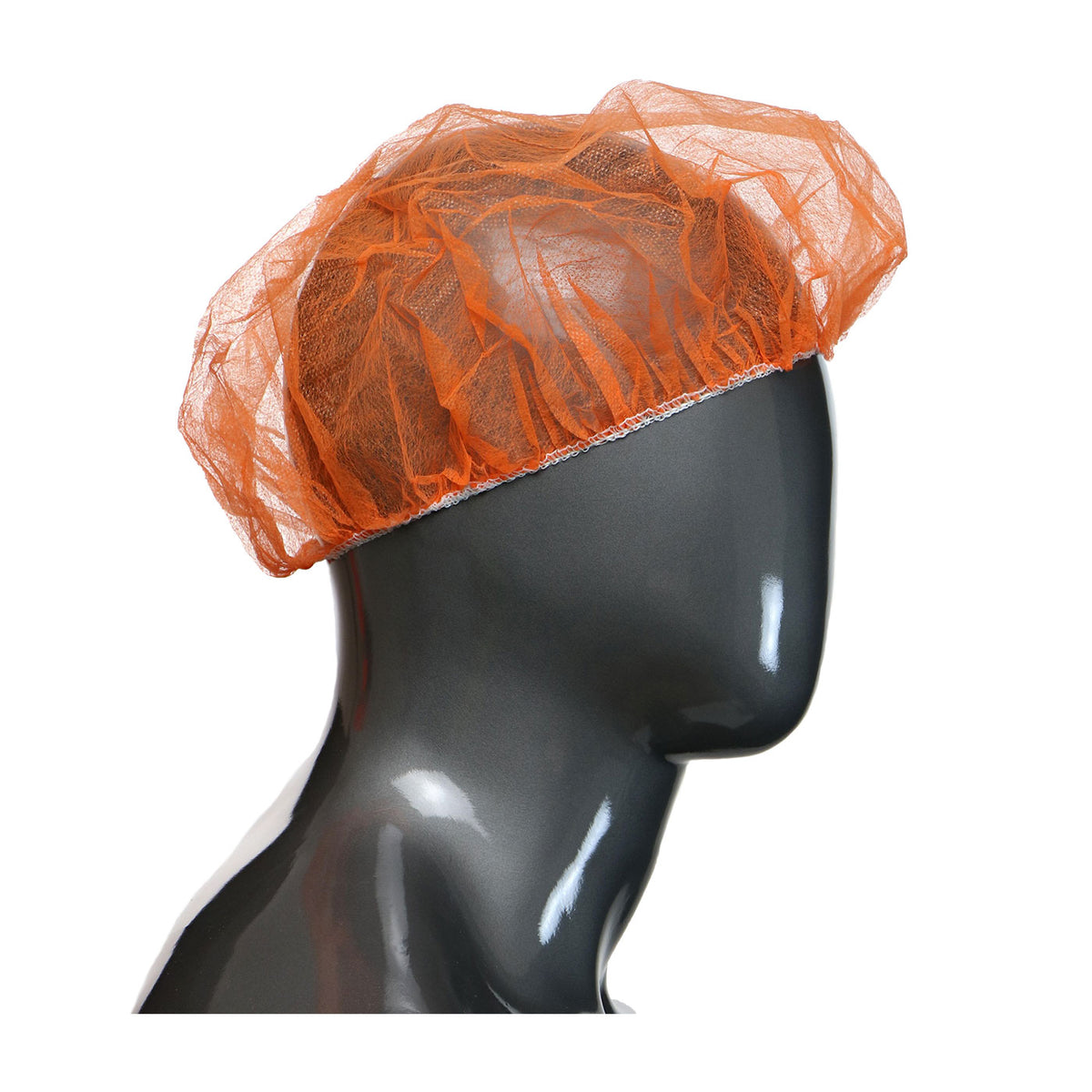 PIP UB-1000OR Disposable Bouffant Cap Polypropylene Elastic Orange