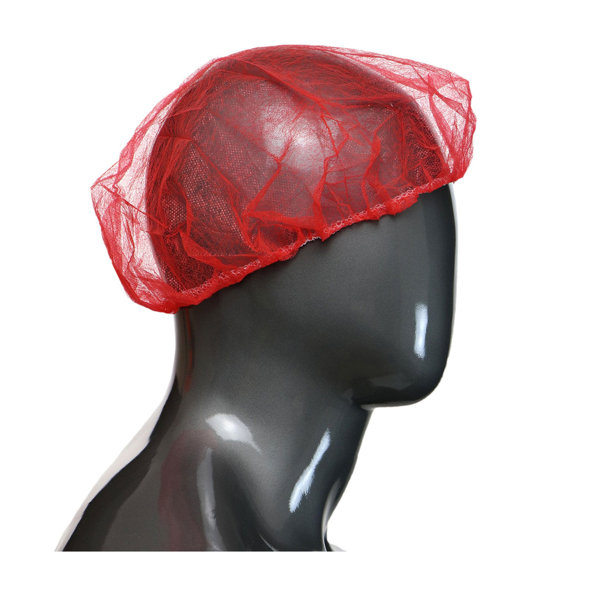 PIP UB-1000R Disposable Bouffant Cap Polypropylene Elastic Red