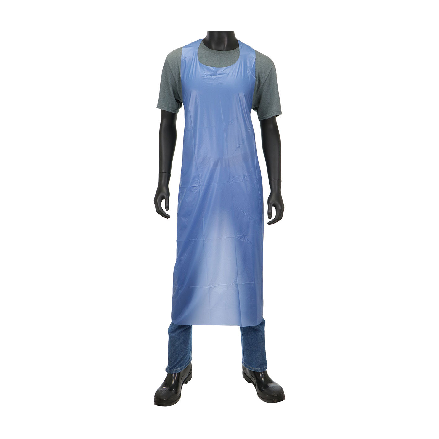 PIP UE4B Apron Vinyl 4 mil Chemical Resistant Blue