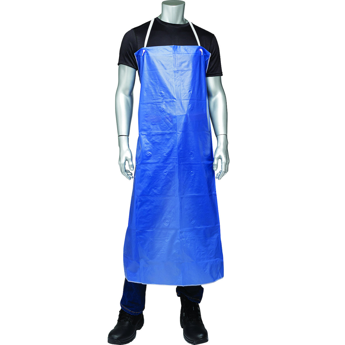 PIP UPB Vinyl Apron 8 mil Chemical Resistant Blue