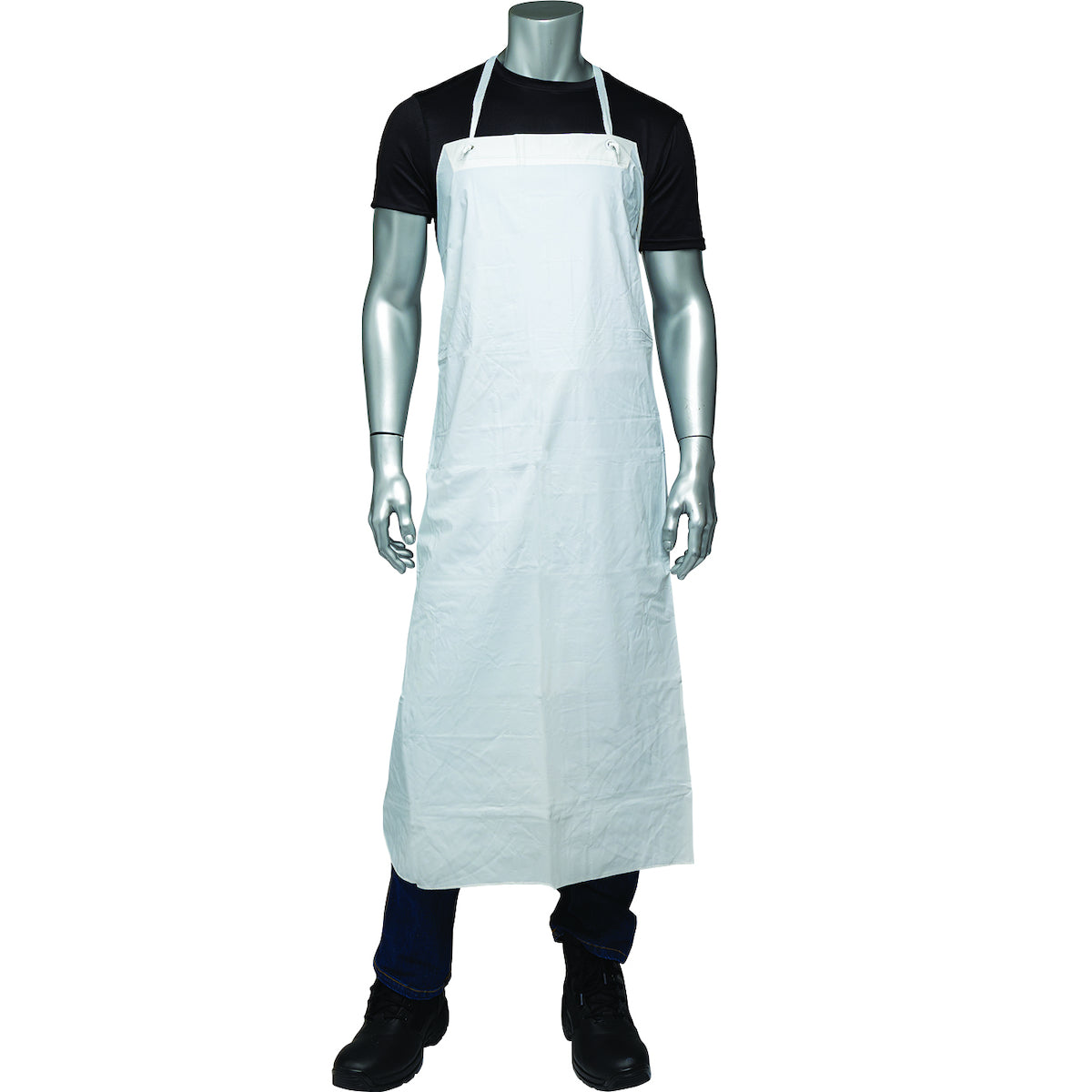 PIP UPW Vinyl Apron 8 mil Chemical Resistant White