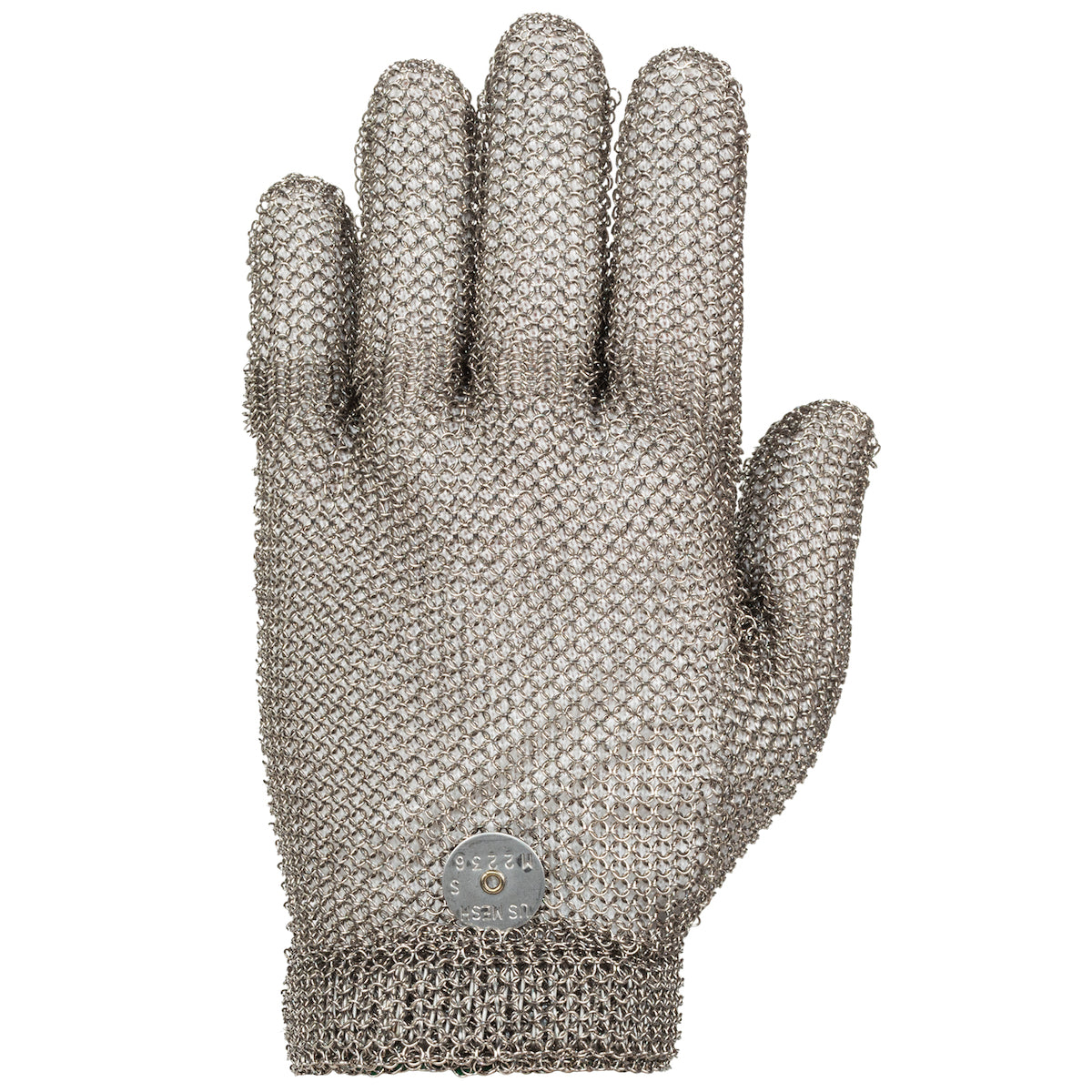 US Mesh USM-1147 Metal Mesh Gloves Stainless Spring Closure Silver