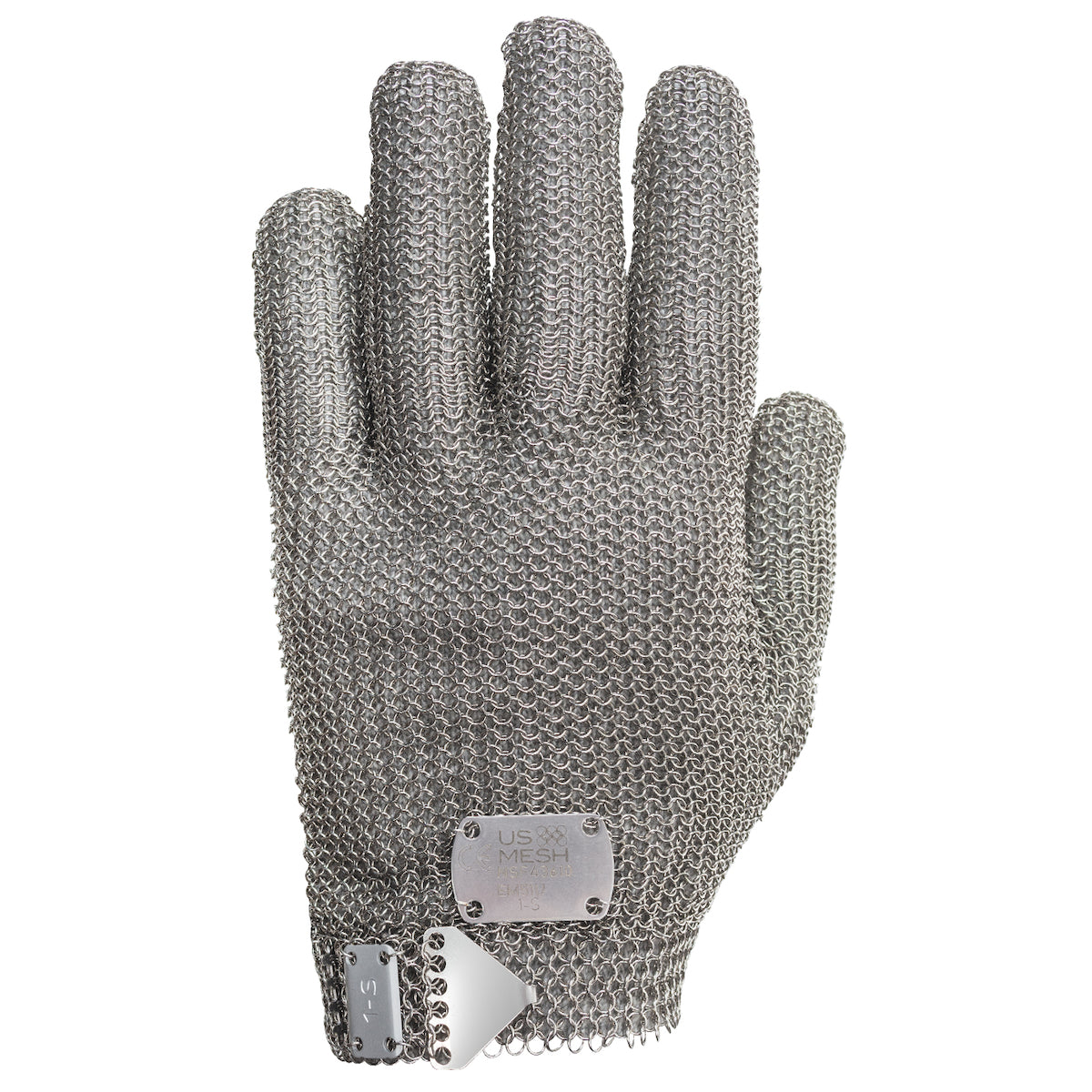 US Mesh USM-1180 Metal Mesh Gloves Stainless Steel Prong Silver