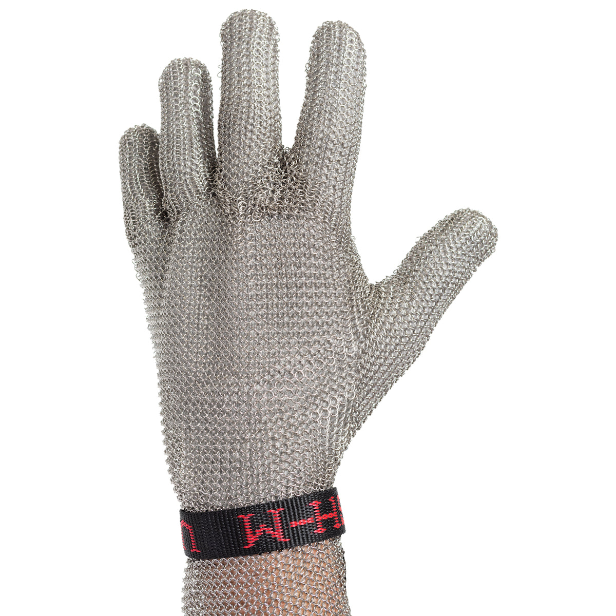US Mesh USM-1350 Metal Mesh Glove Stainless Steel Reinforced Finger Silver