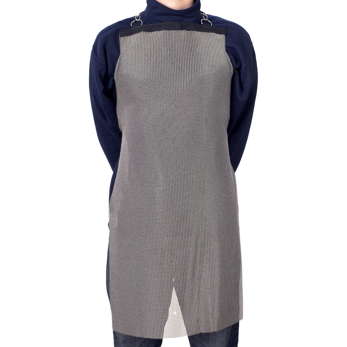 US Mesh USM-2100 Metal Mesh Apron Stainless Steel Cut Resistant Silver
