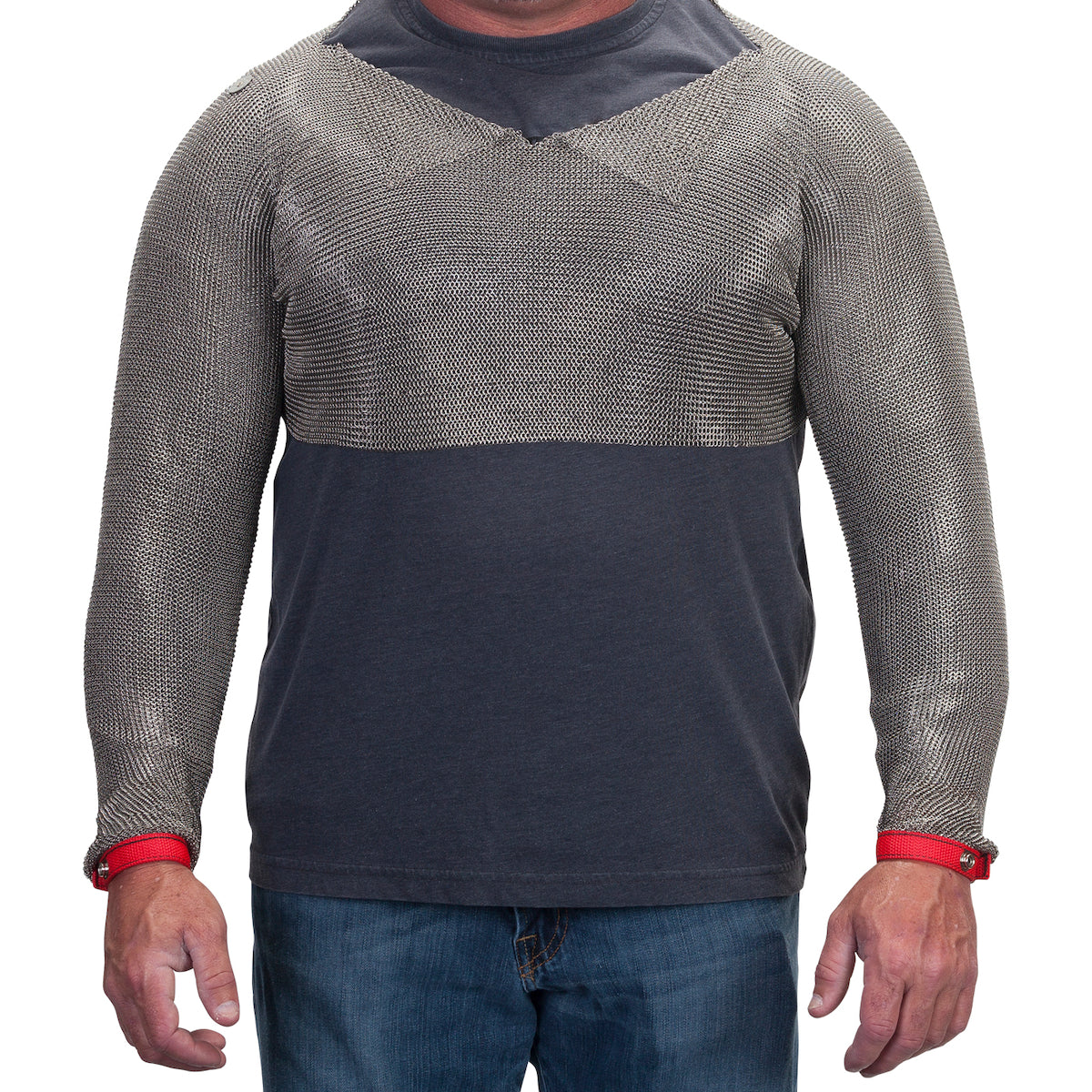 US Mesh USM-3315 Metal Mesh T-Shirt Stainless Steel Double Sleeve Silver