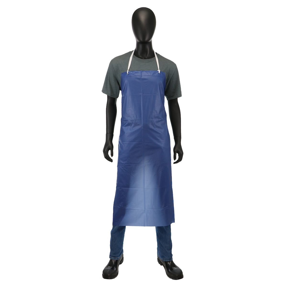 PIP UUPB Apron Vinyl 8 mil Chemical Resistant Blue
