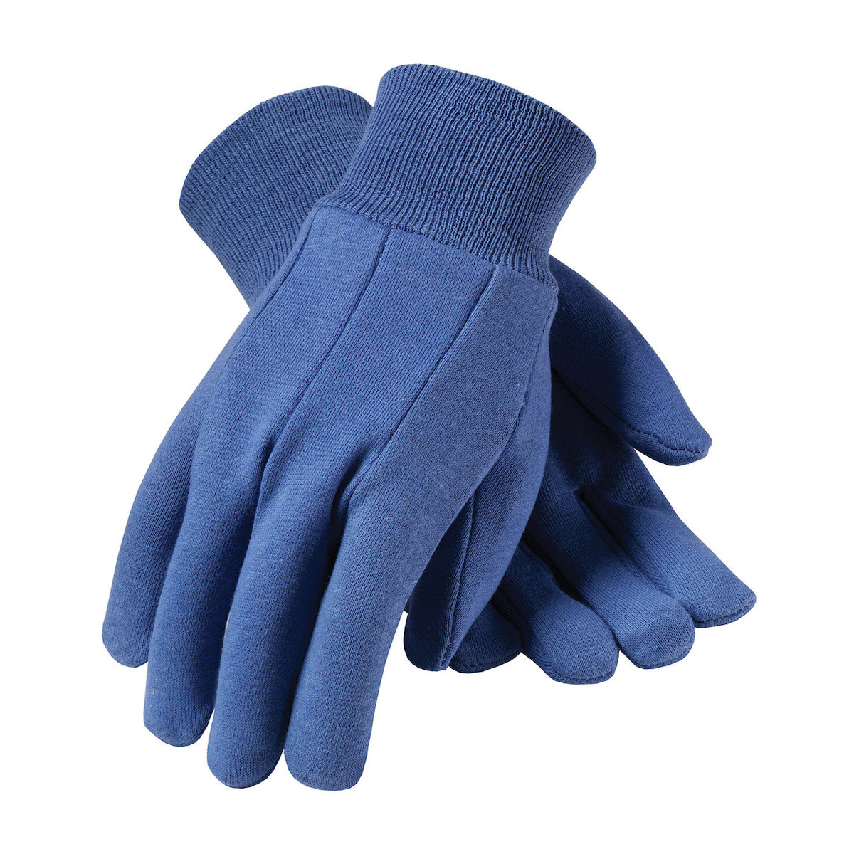 Brahma WA7534 Fabric Work Gloves Blue Jersey Knit Wrist
