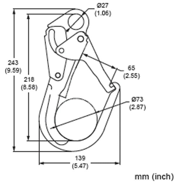 French Creek Locking Rebar Snaphook Steel 2-1/2" Gate Z136