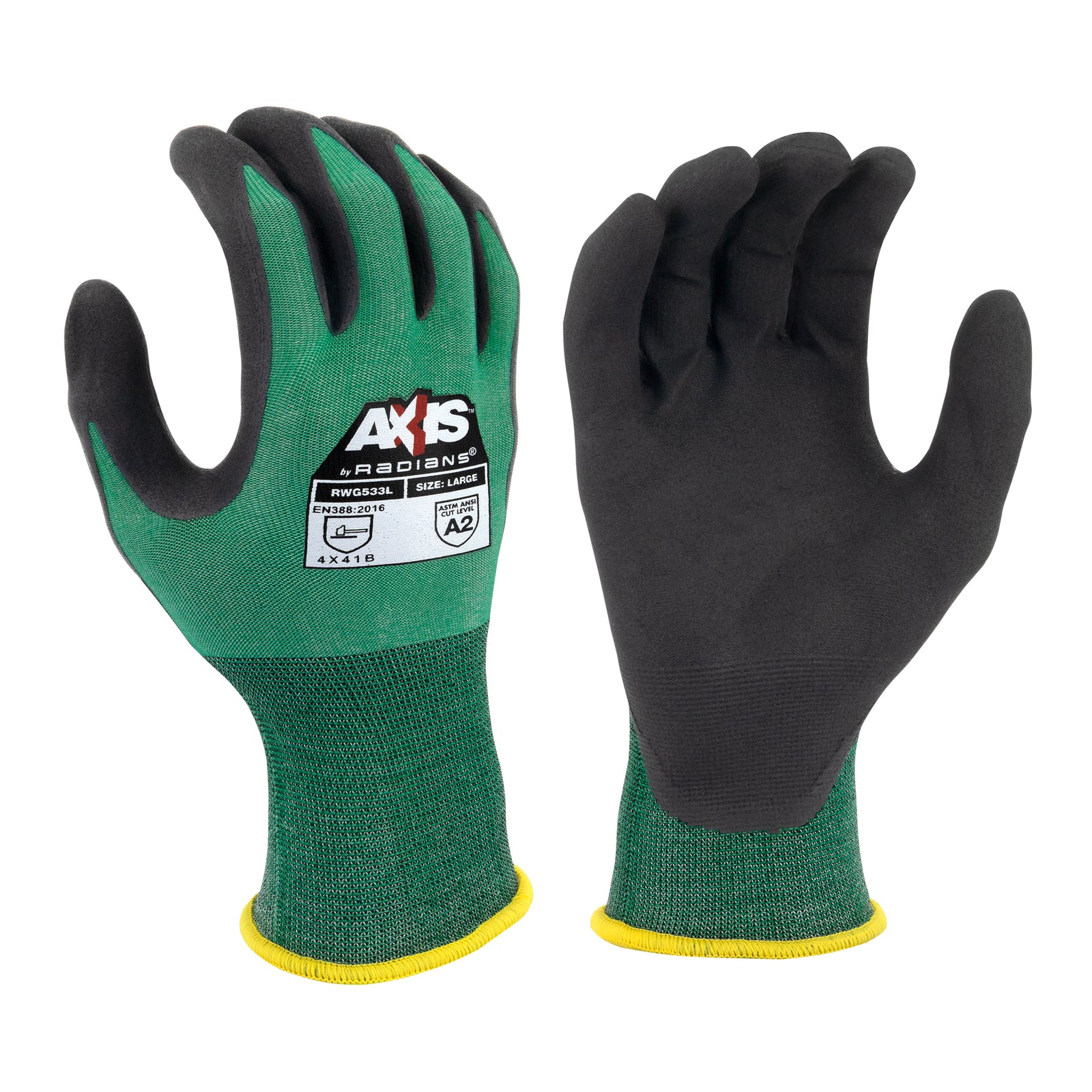 RWG533 AXIS™ Cut Protection Level A2 Foam Nitrile Coated Glove - Size XL