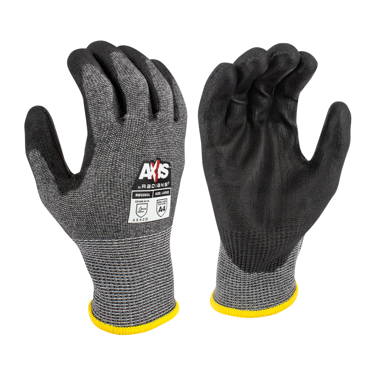 RWG560 AXIS™ Cut Protection Level A4 PU Coated Glove - Size 2X