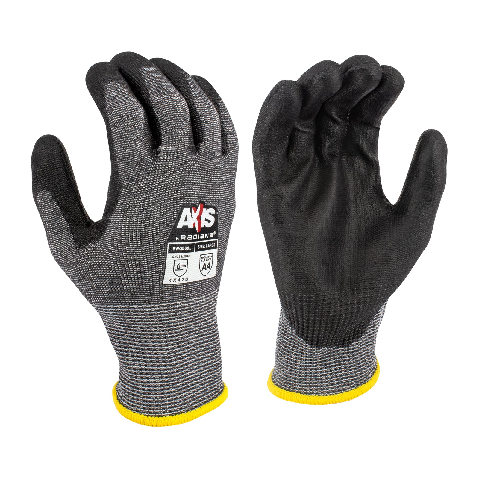 RWG560 AXIS™ Cut Protection Level A4 PU Coated Glove - Size 2X