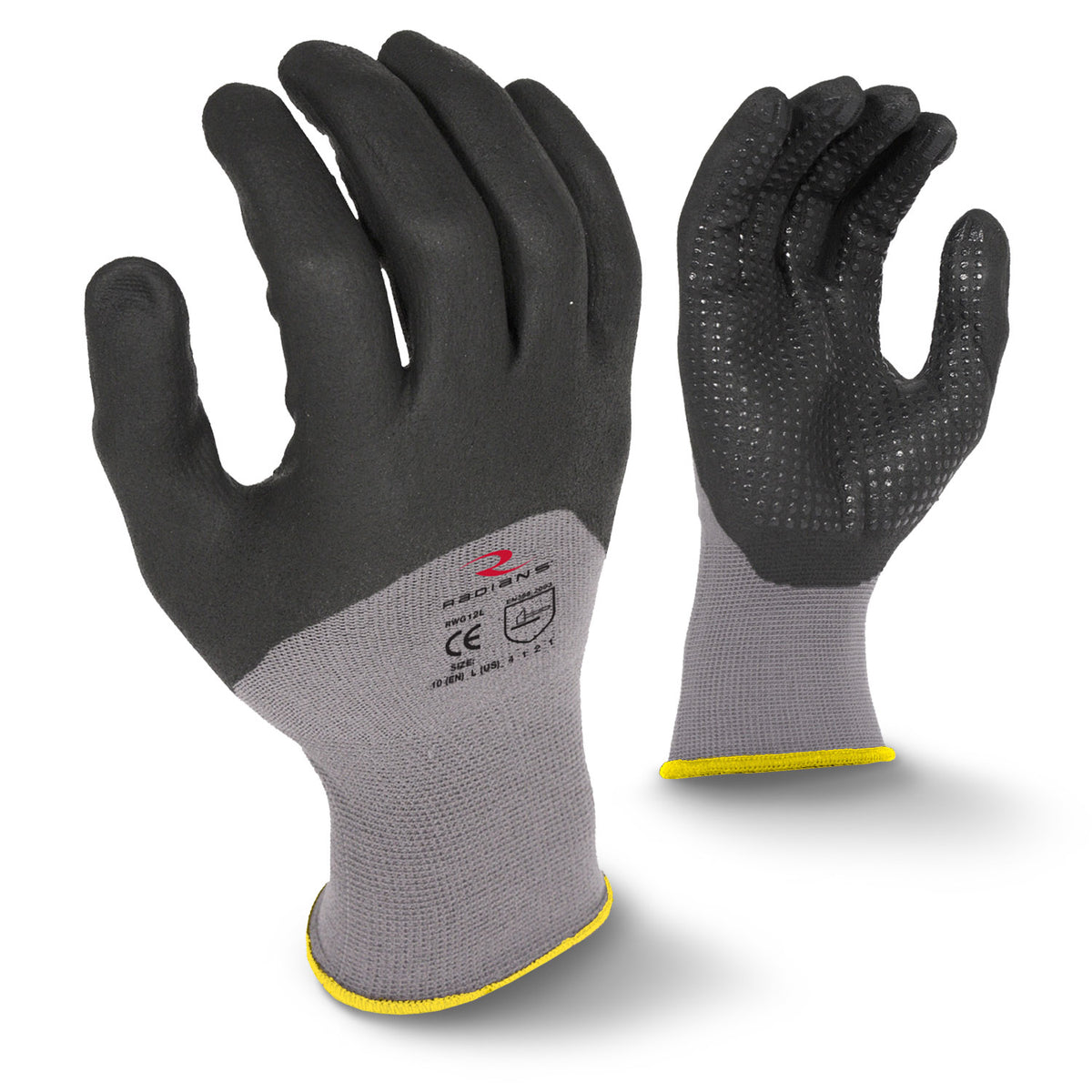 RWG12 3/4 Foam Dipped Dotted Nitrile Glove - Size 2X