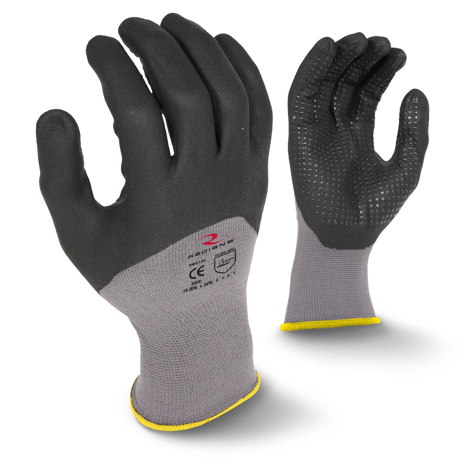RWG12 3/4 Foam Dipped Dotted Nitrile Glove - Size 2X