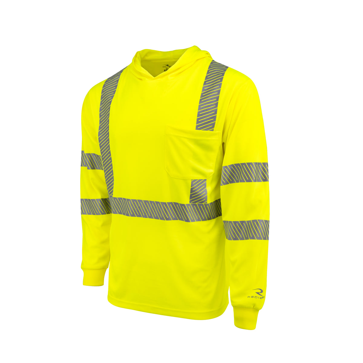 ST61-3 Hooded Type R Class 3 Mesh Long Sleeve T-Shirt - Orange - Size 4X