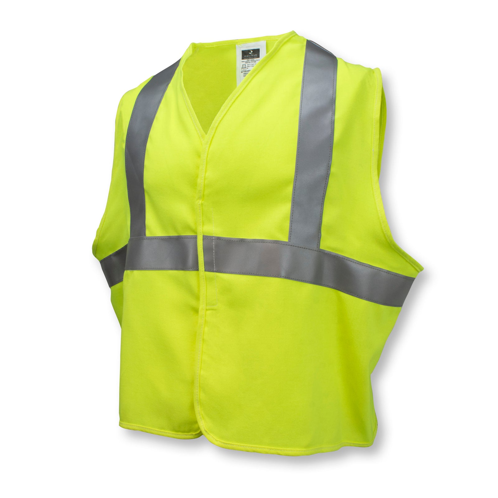 SV92-M Basic Modacrylic FR Class 2 Solid Safety Vest - Green - Size M