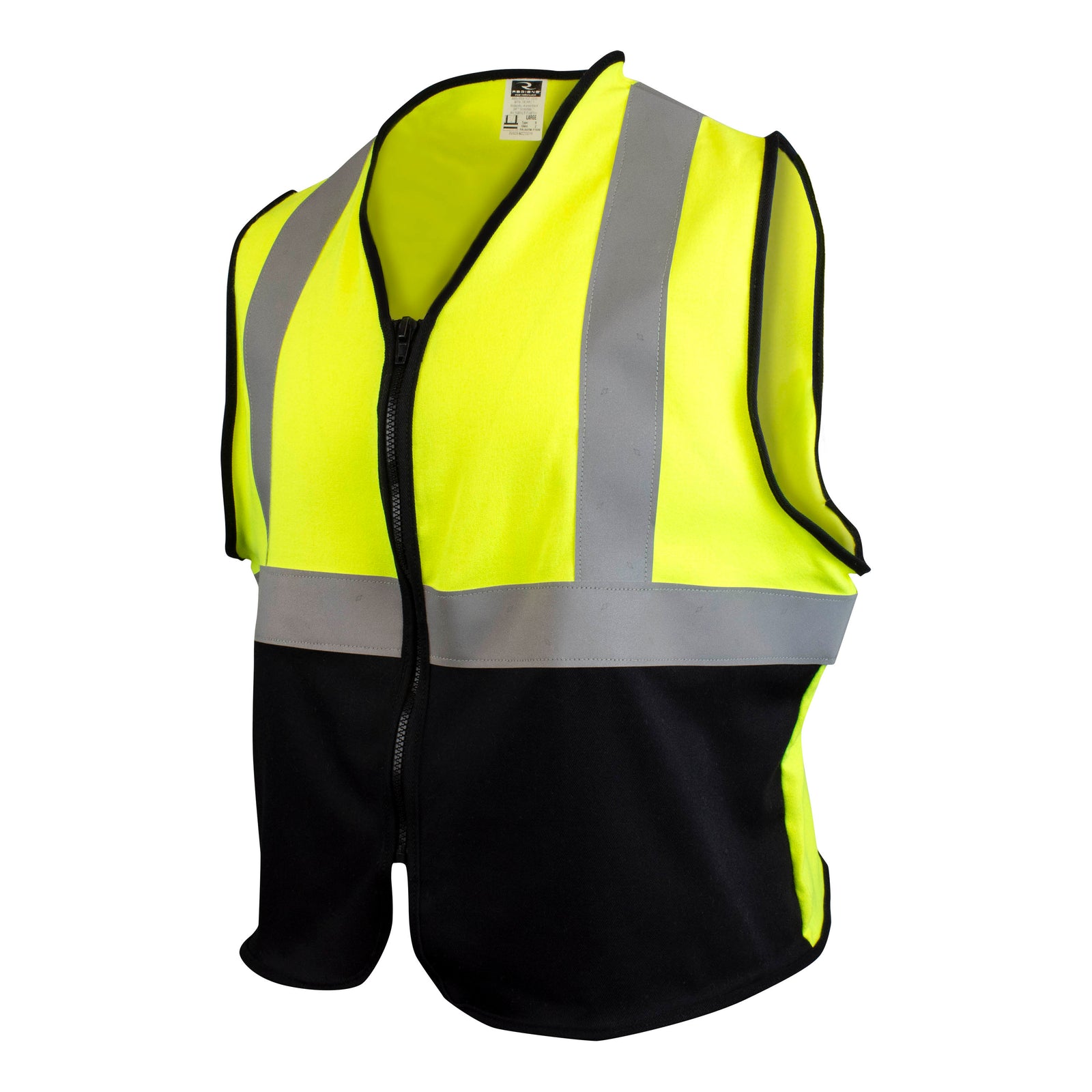 SV92B-M2ZGSFR Solid 5.5 oz DH Cat 2 Class 2 Color Blocked FR Vest - Green - 2X