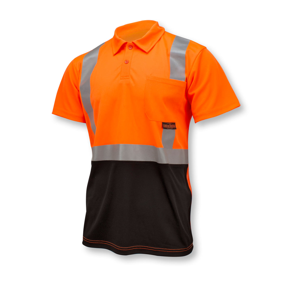 ST12B Class 2 High Visibility Color Blocked Safety Short Sleeve Polo Shirt - Green - Size 3X