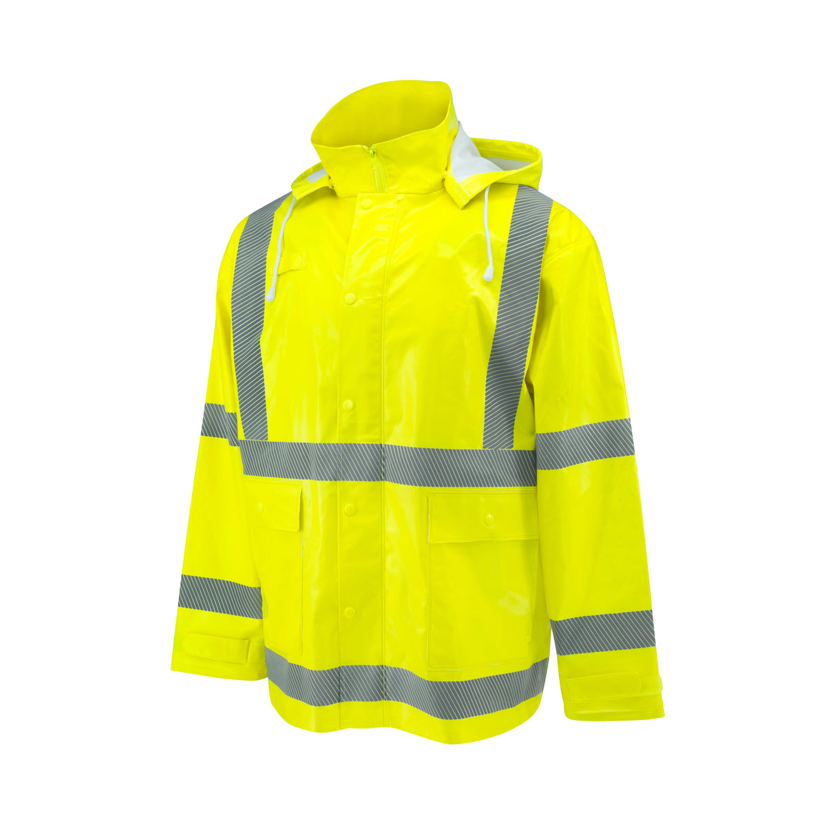RW08J Class 3 Self-Extinguishing Rain Jacket - Lime - Size  S