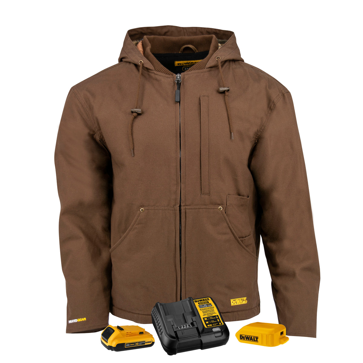 DCHJ076ATD1 Men's Heated Coat Kitted - Tobacco - Size 3X