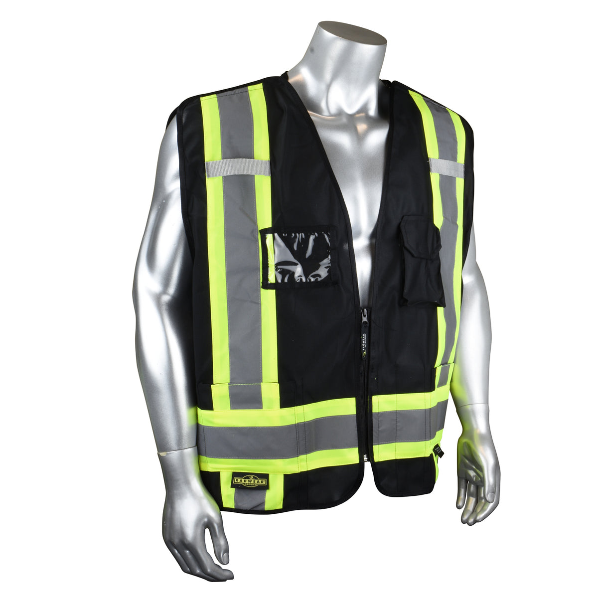 SV020X-1 Heavy Duty 7-Pocket Tear Away Cruiser Vest X-Back - Black - Size L