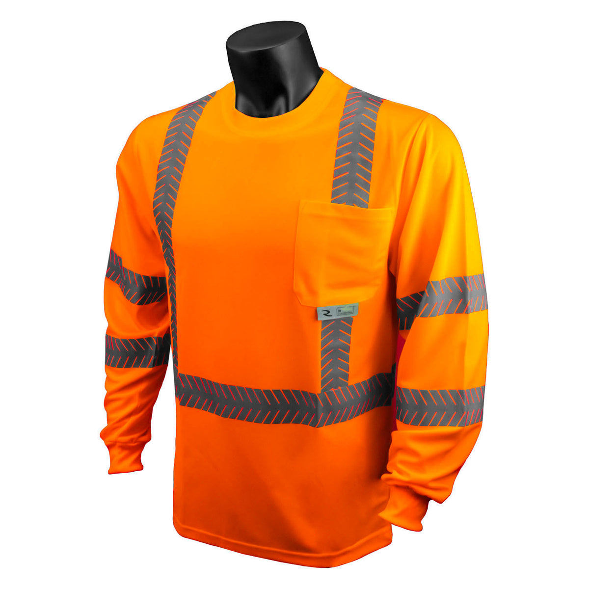 ST24-3 Type R Class 3 Long Sleeve T-Shirt with Rad-Shade® UV Protection - Hi-Vis Green - Size 3X