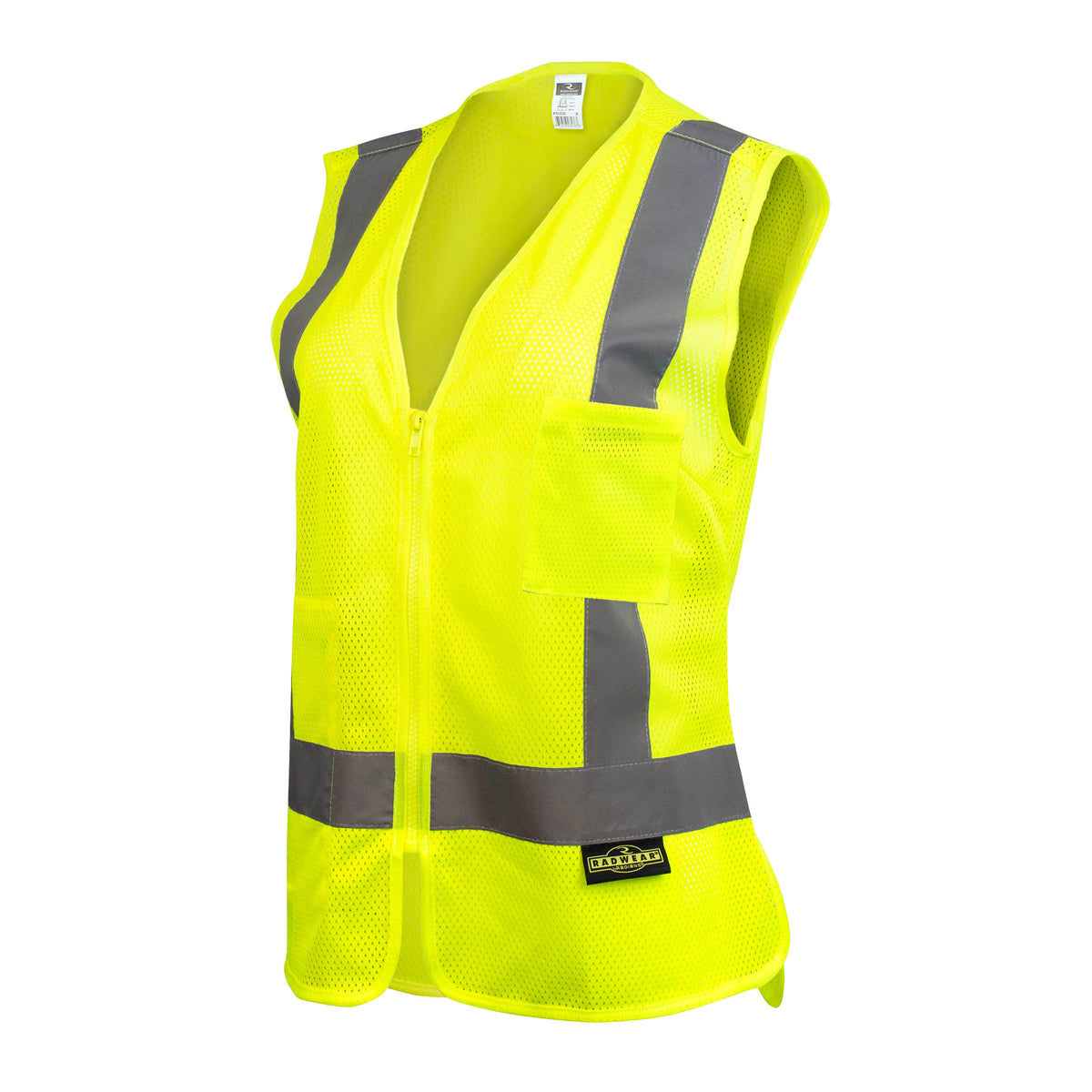 SV2ZW Women's Economy 2 Pocket Vest - Hi-Vis Green - Size M