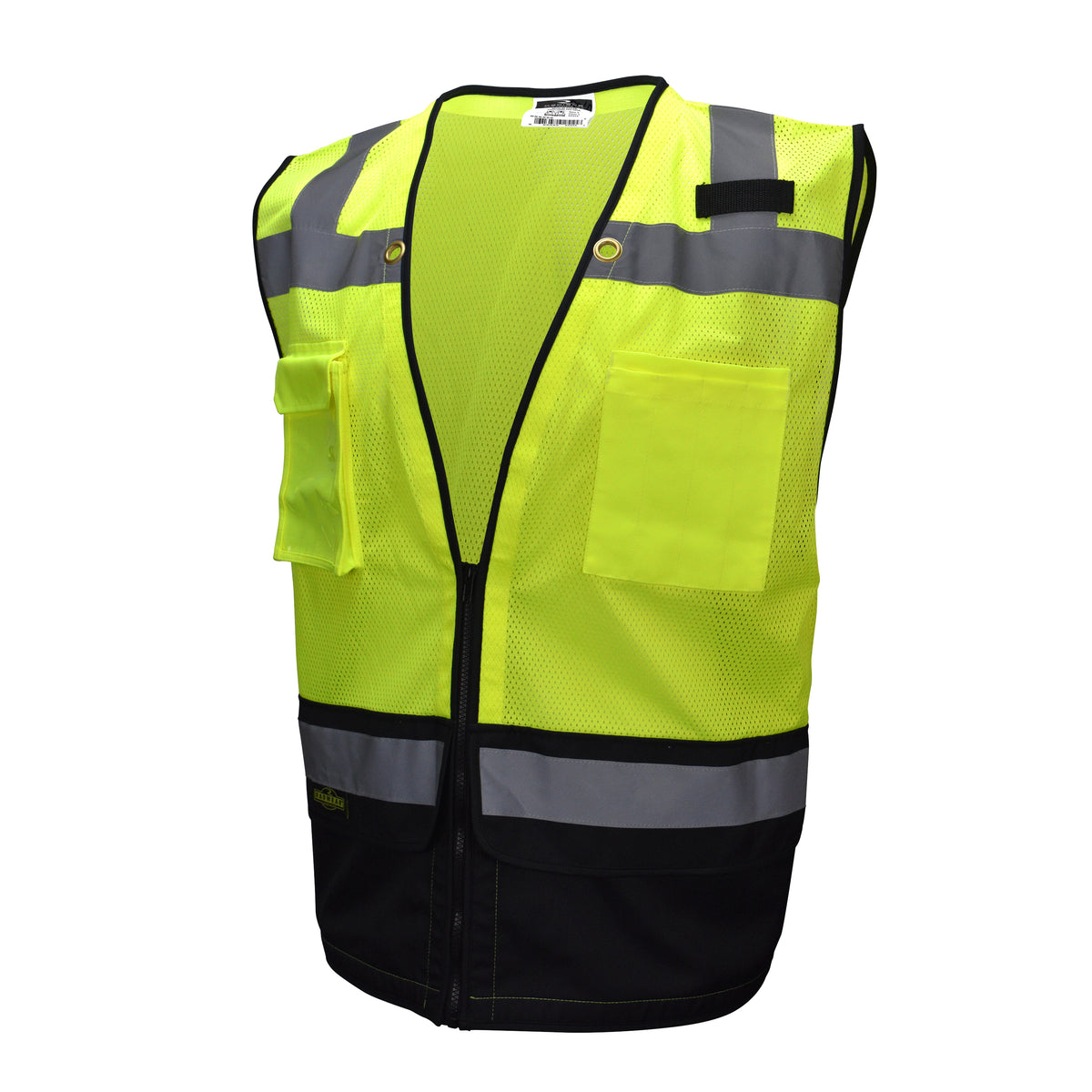 SV59B Type R Class 2 Heavy Duty Surveyor Safety Vest with Zipper - Hi-Vis Green - Size 2X
