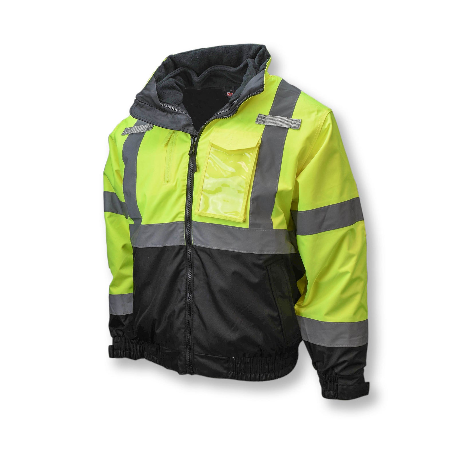 SJ210B Three-in-One Deluxe High Visibility Bomber Jacket - Orange/Black Bottom - Size M