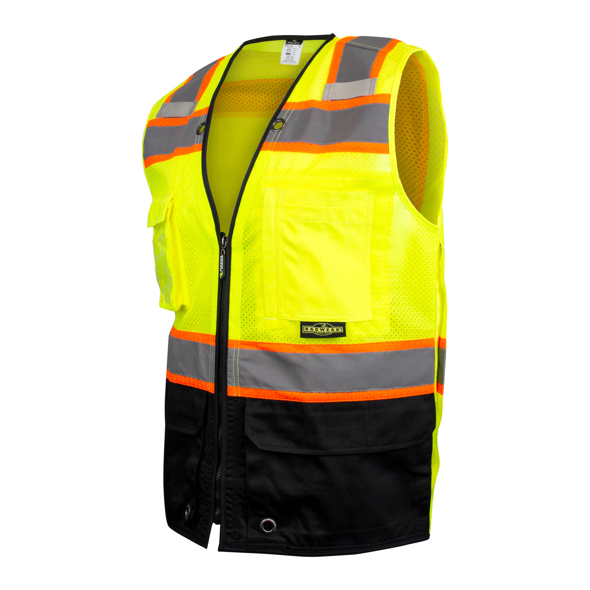 SV51B Two-Toned Color-Blocked Vest - Hi-Vis Orange - Size 4X