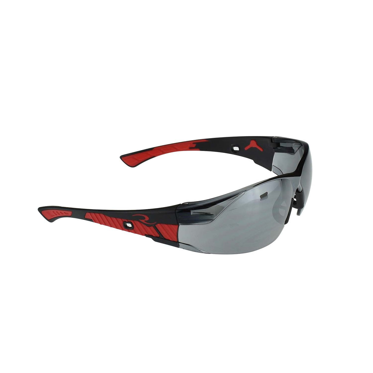 Obliterator™ Safety Eyewear - Black/Red Frame - Indoor/Outdoor Lens