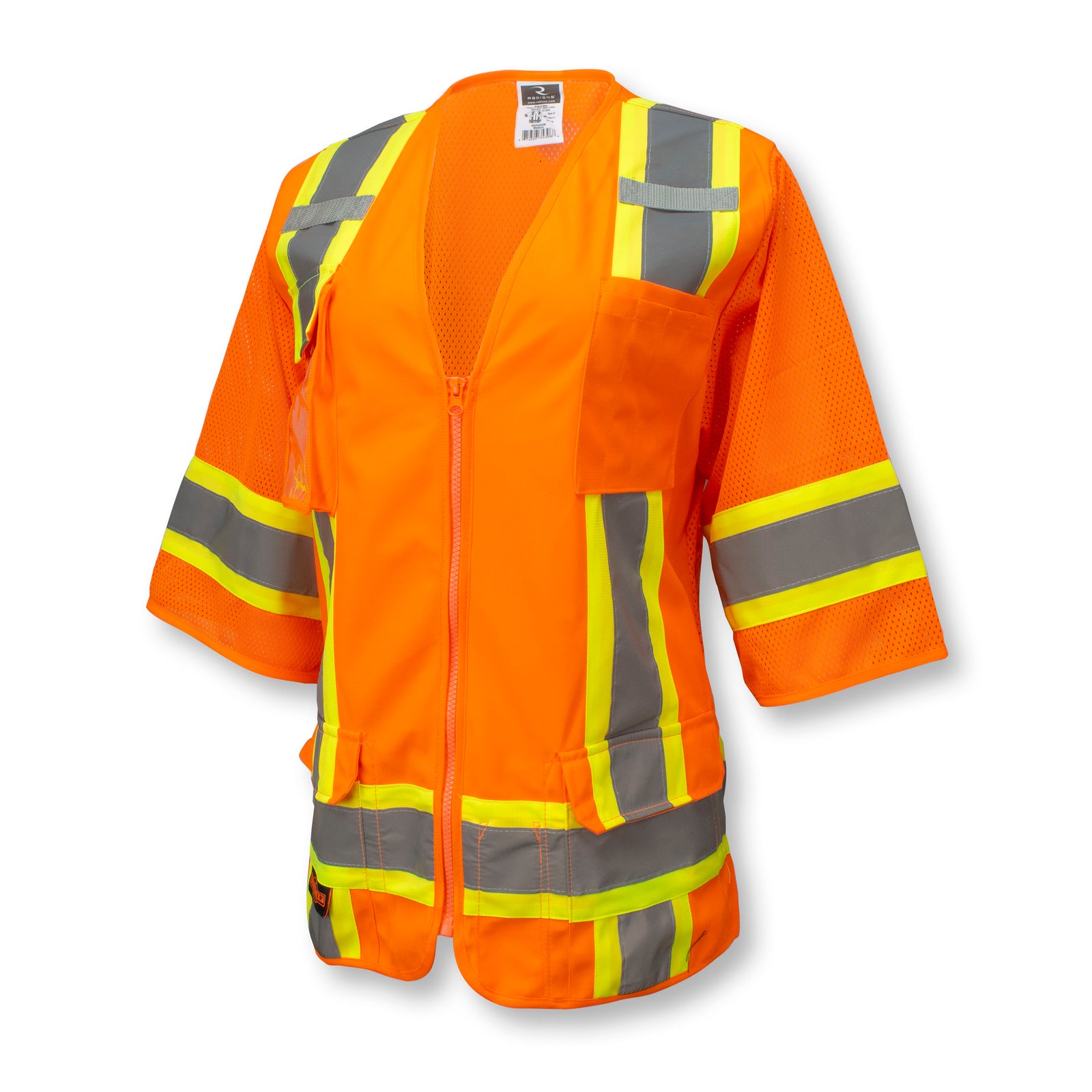 SV63W Two Tone Surveyor Type R Class 3 Women's Safety Vest - Green - Size 3X