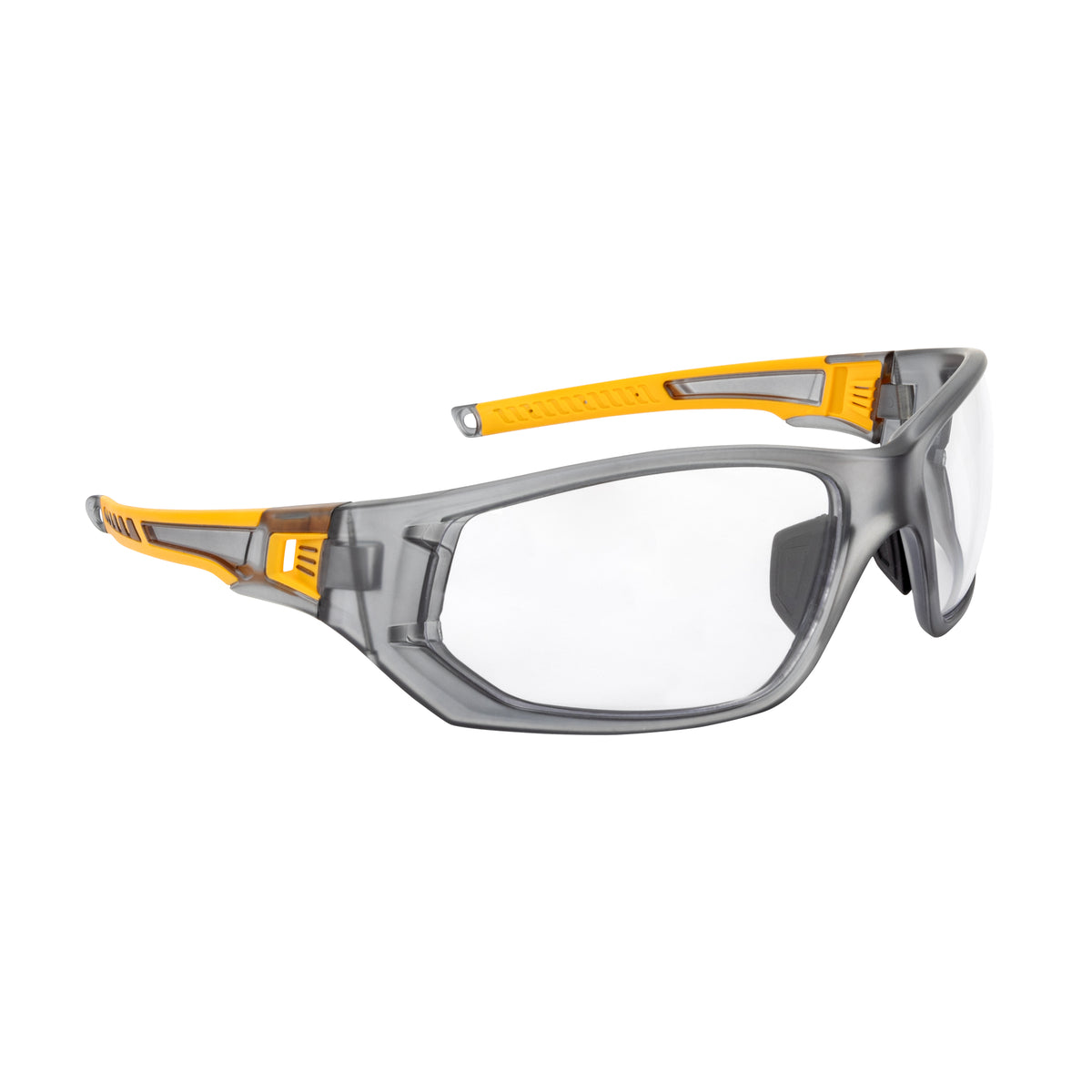 DPG112 Miter® Protective Eyewear - Gray/Yellow Frame, Clear Lens
