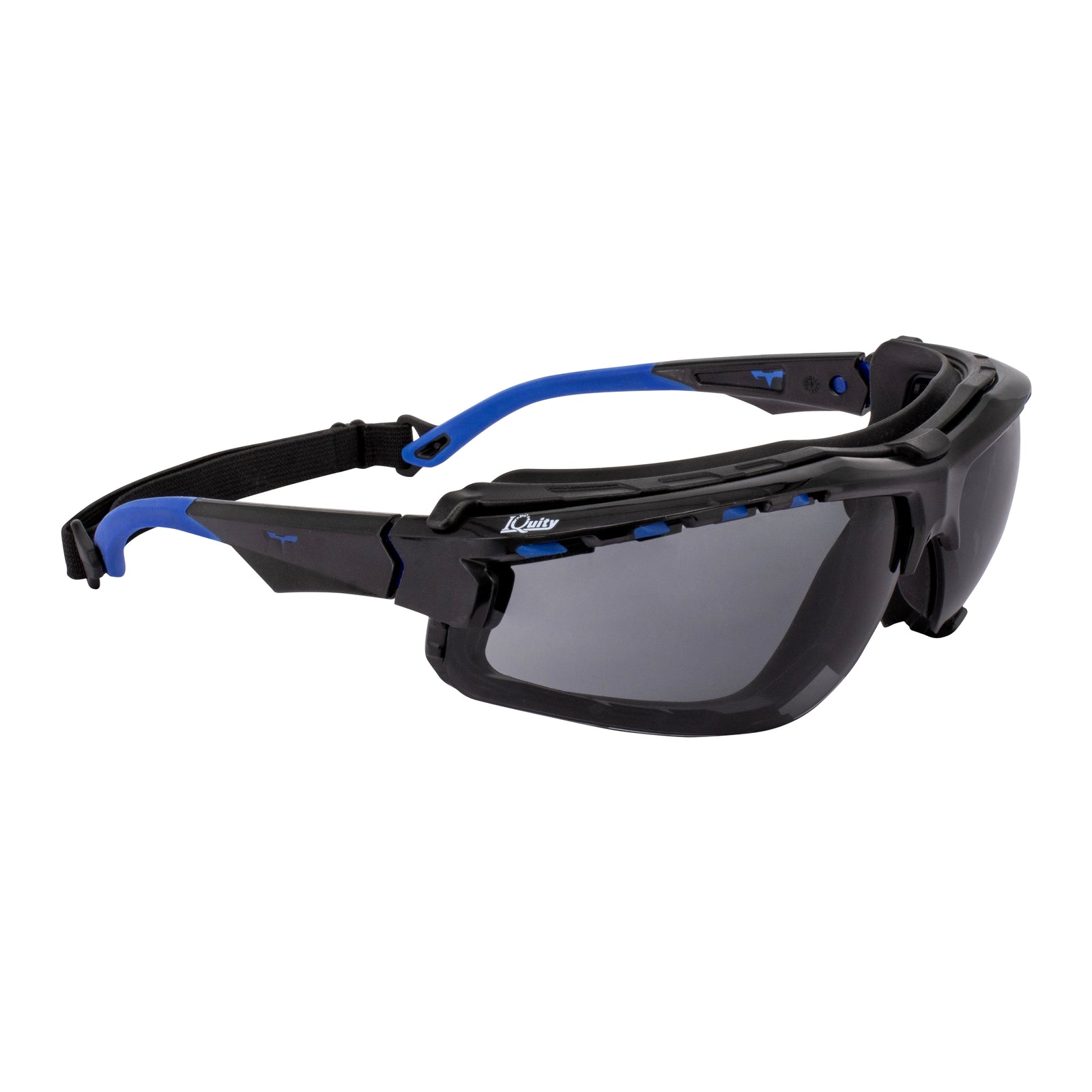 Thraxus Elite™ - IQuity Safety Eyewear - Blue w/ Rubber Gasket - Clear IQ Lens
