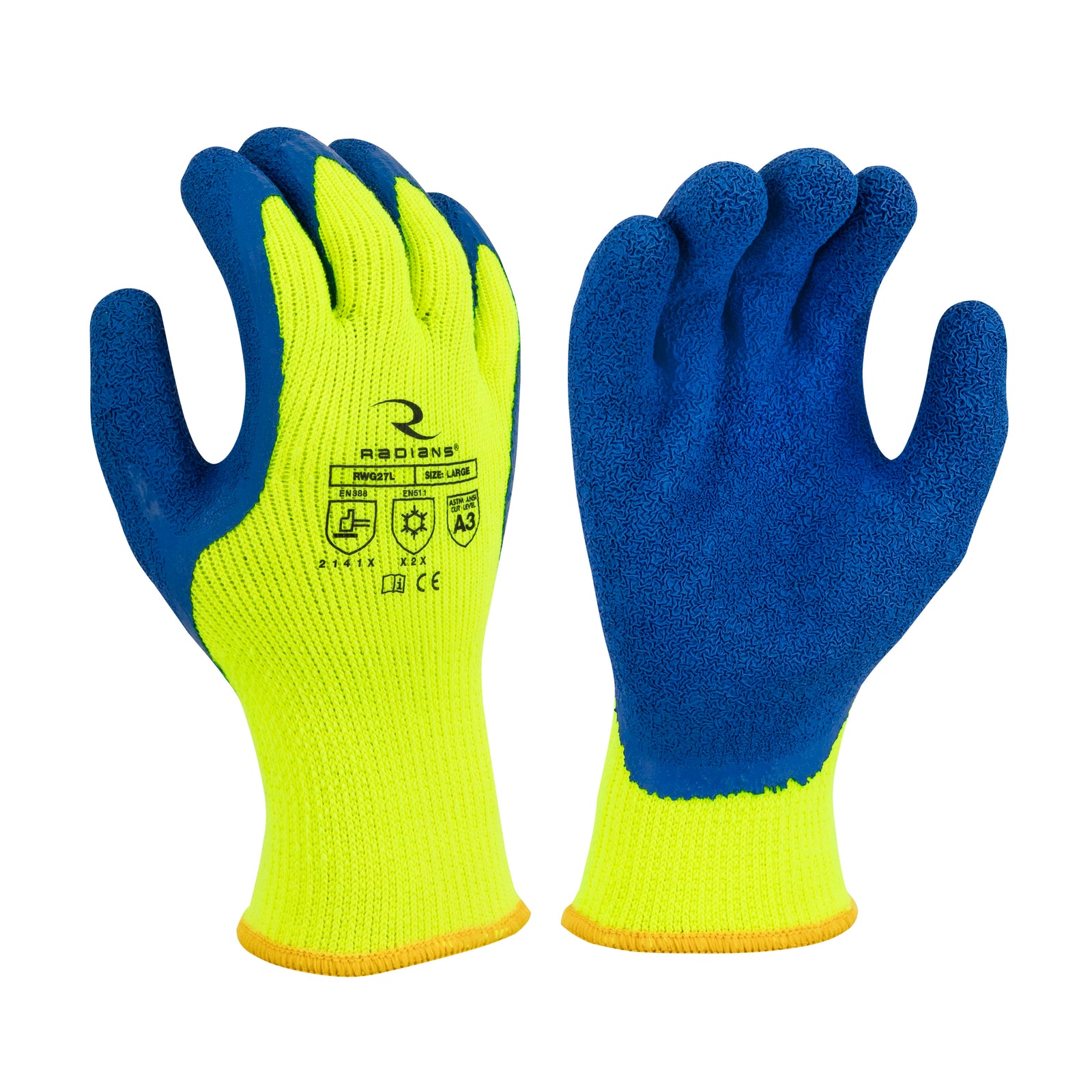 RWG27 Cut Protection Level A3 Dipped Winter Gripper Glove - Size M