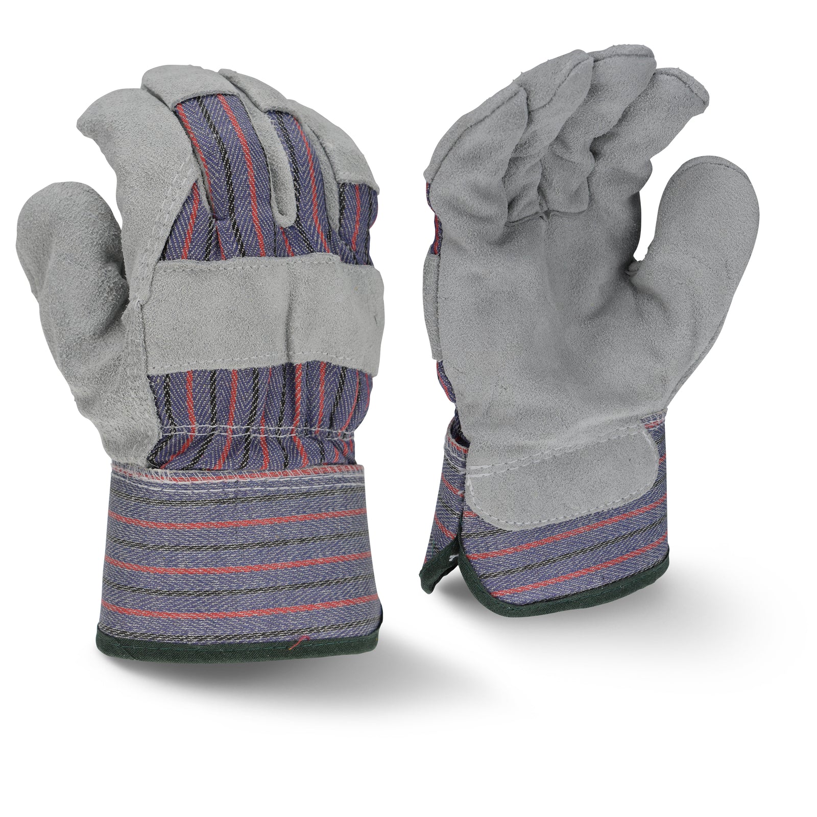 RWG3205 Fleece Lined Regular Shoulder Gray Split Cowhide Leather Glove - Size XL