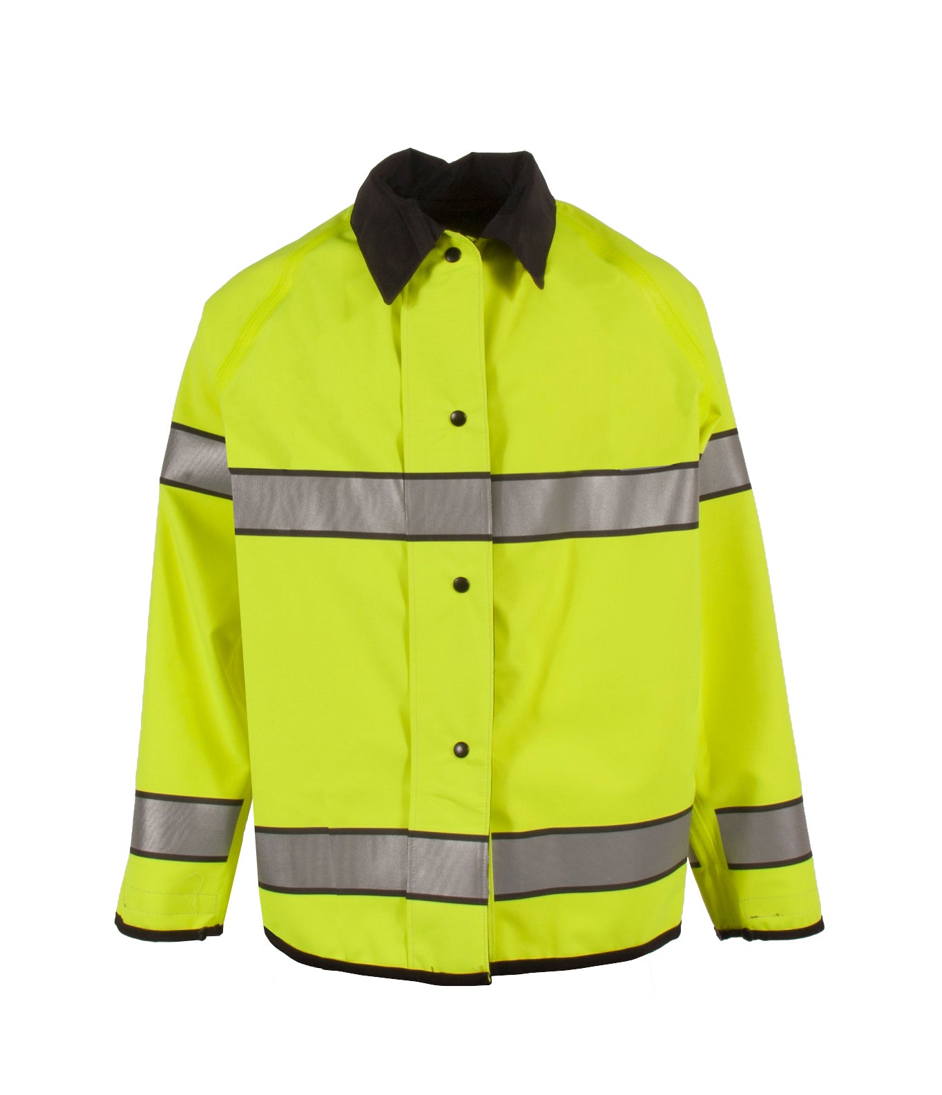 5010RJH3M Reversible Police Coat with 3M Reflective Taping - Hi-Vis Lime/Black - Size L