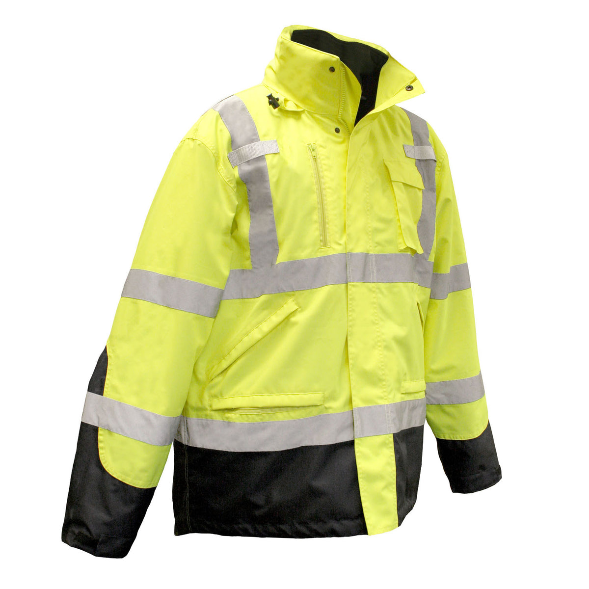 SJ410B Three-in-One Weatherproof Parka - Green - Size M